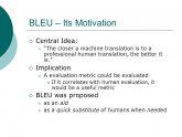 BLEU machine translation