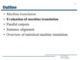 Machine translation Evaluation